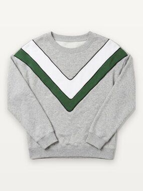 Maeve Anthropologie Heather Gray Chevron Crewneck Sweatshirt Women's XS